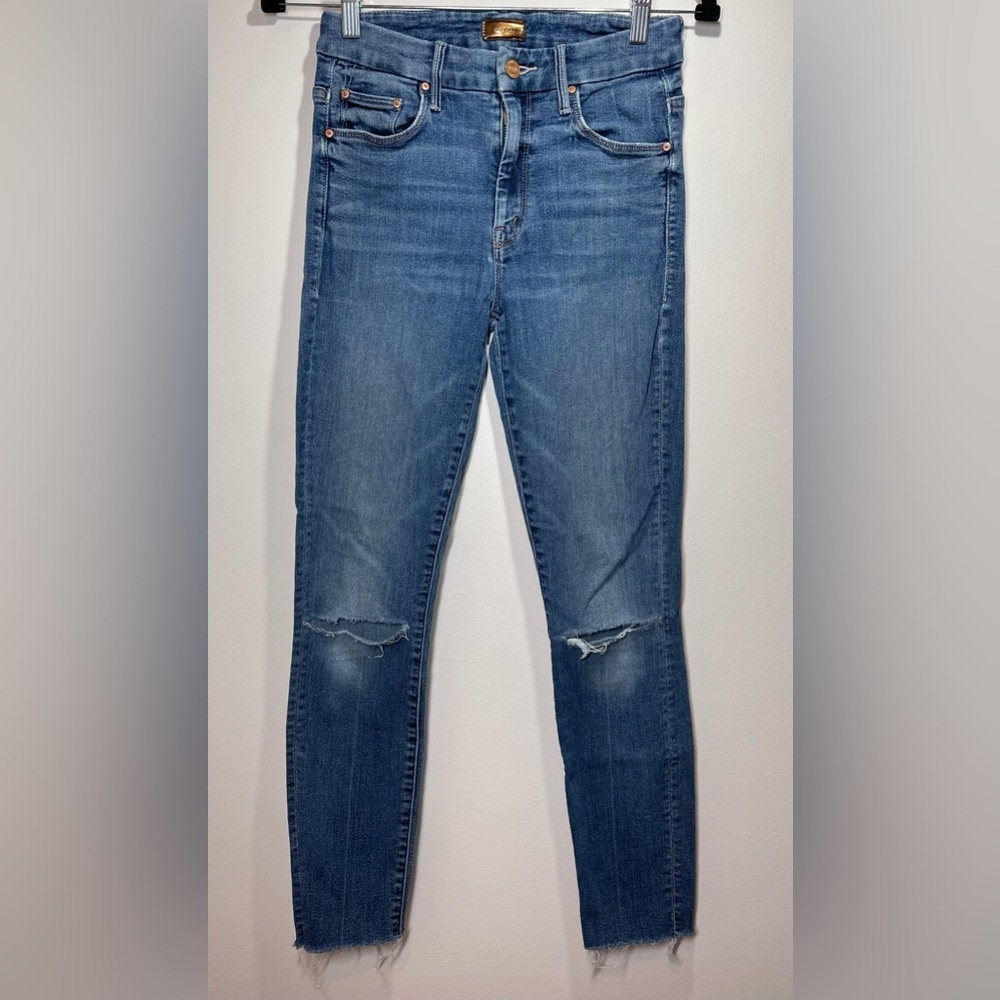 Mother Jeans Women’s Size 25 High Waisted Looker Ankle Fray in Walking on Coals